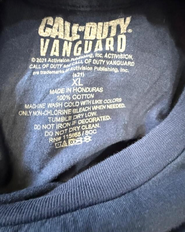 Call Of Duty Vanguard Men's T-Shirt Navy-Size XL -Fast gallery