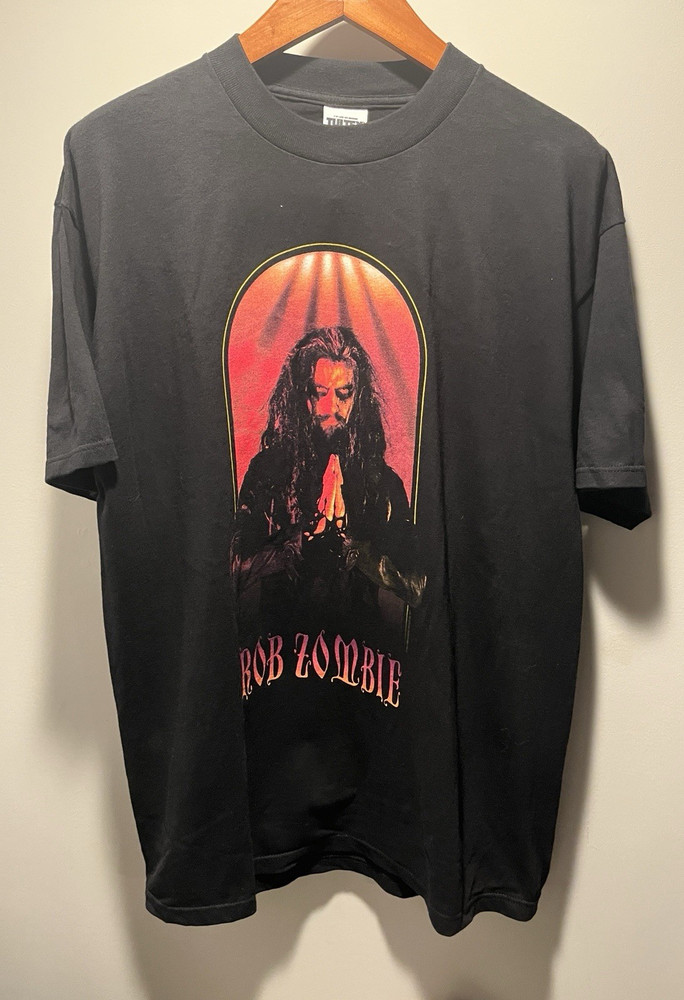 Y2K Rob Zombie Black w/red Graphic Print T-shirt sz XL Tultex W/tags
