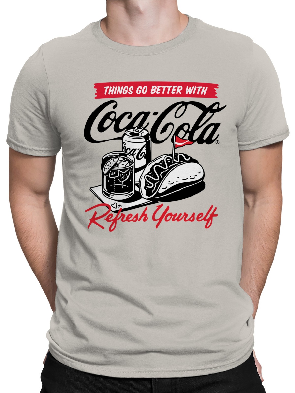 Officially Licensed Coca Cola Refresh Yourself Men's T-shirt gallery
