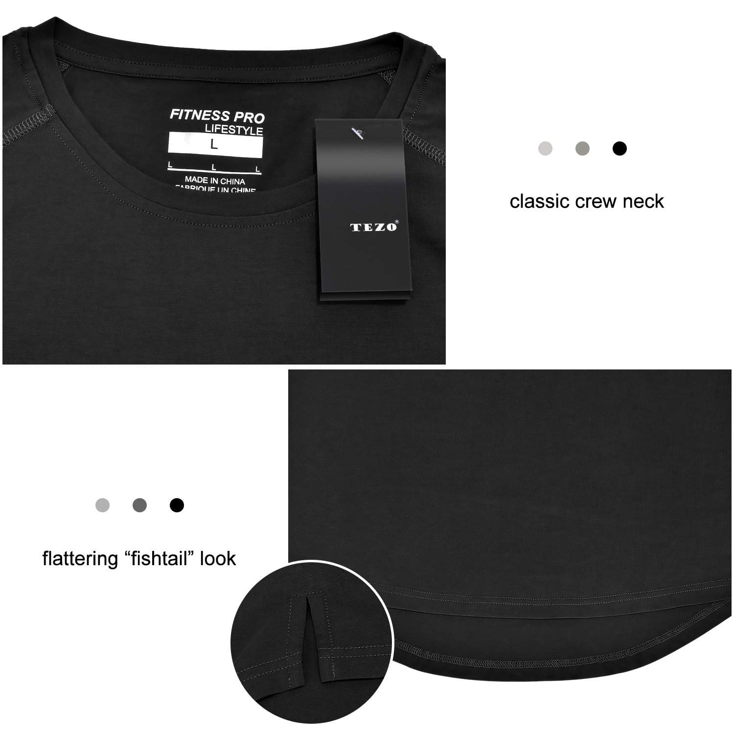 Mens Gym Workout Slim Fit Short Sleeve T-Shirt Cotton Performance Athletic Sh... gallery