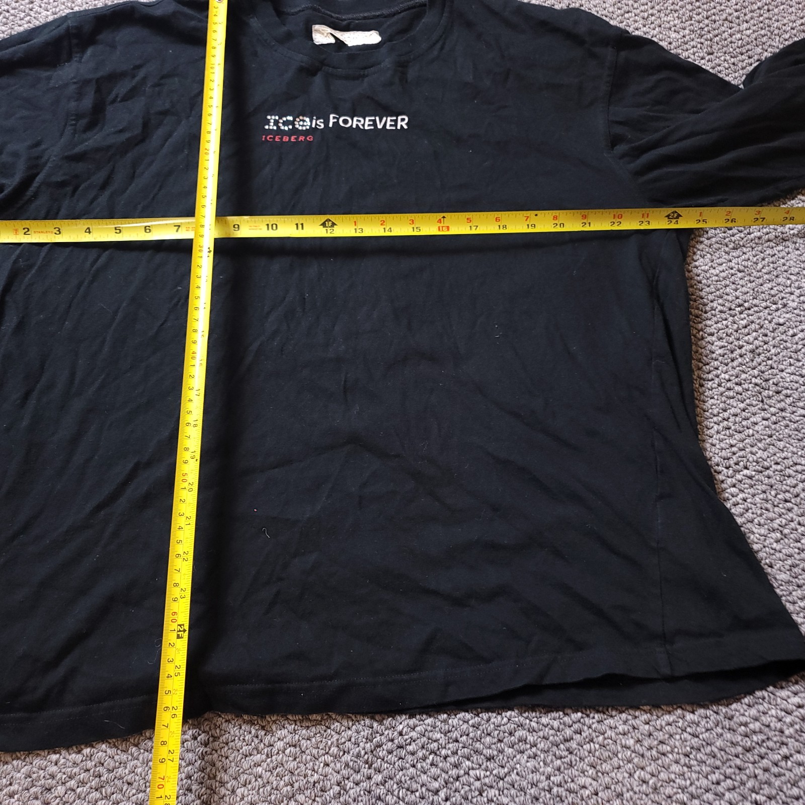 Iceberg Shirt Mens L Large Ice Is Forever Gilmar Cotton Black Italy Long Sleeve gallery