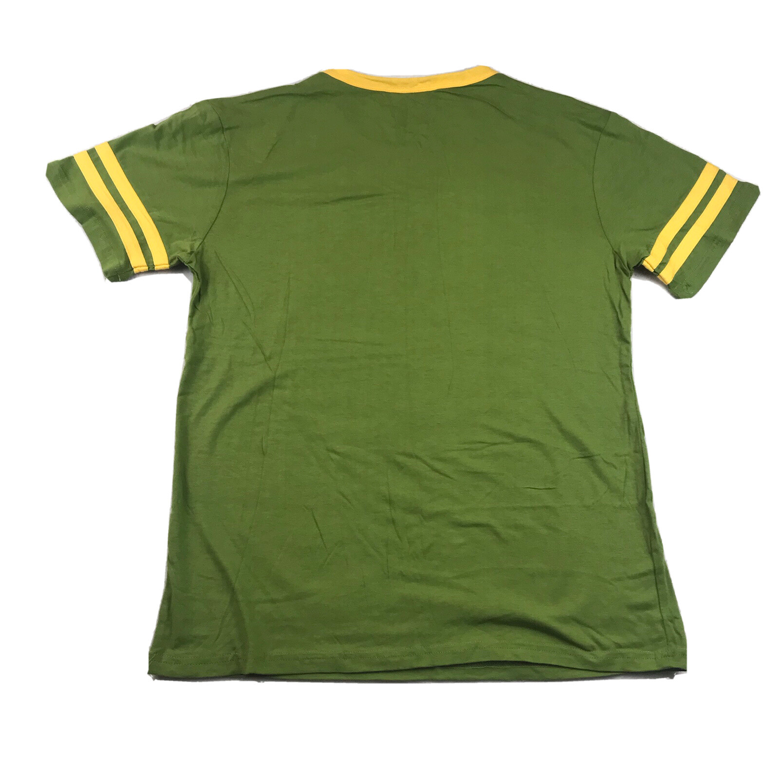 Captain Marvel Graphic Tee Shirt Adult Medium Green Contrasting Yellow Trim gallery