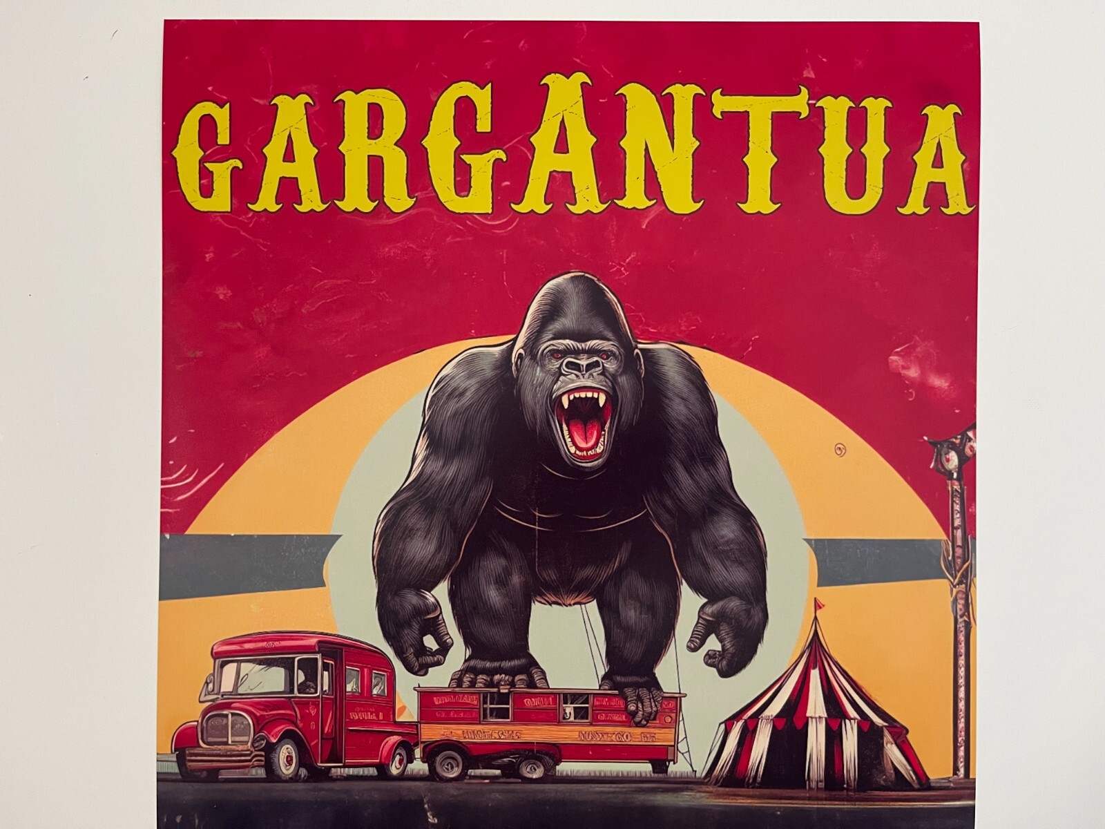 Circus Posters Freak Show Giant Gorilla Poster Live Freaks Wall Art