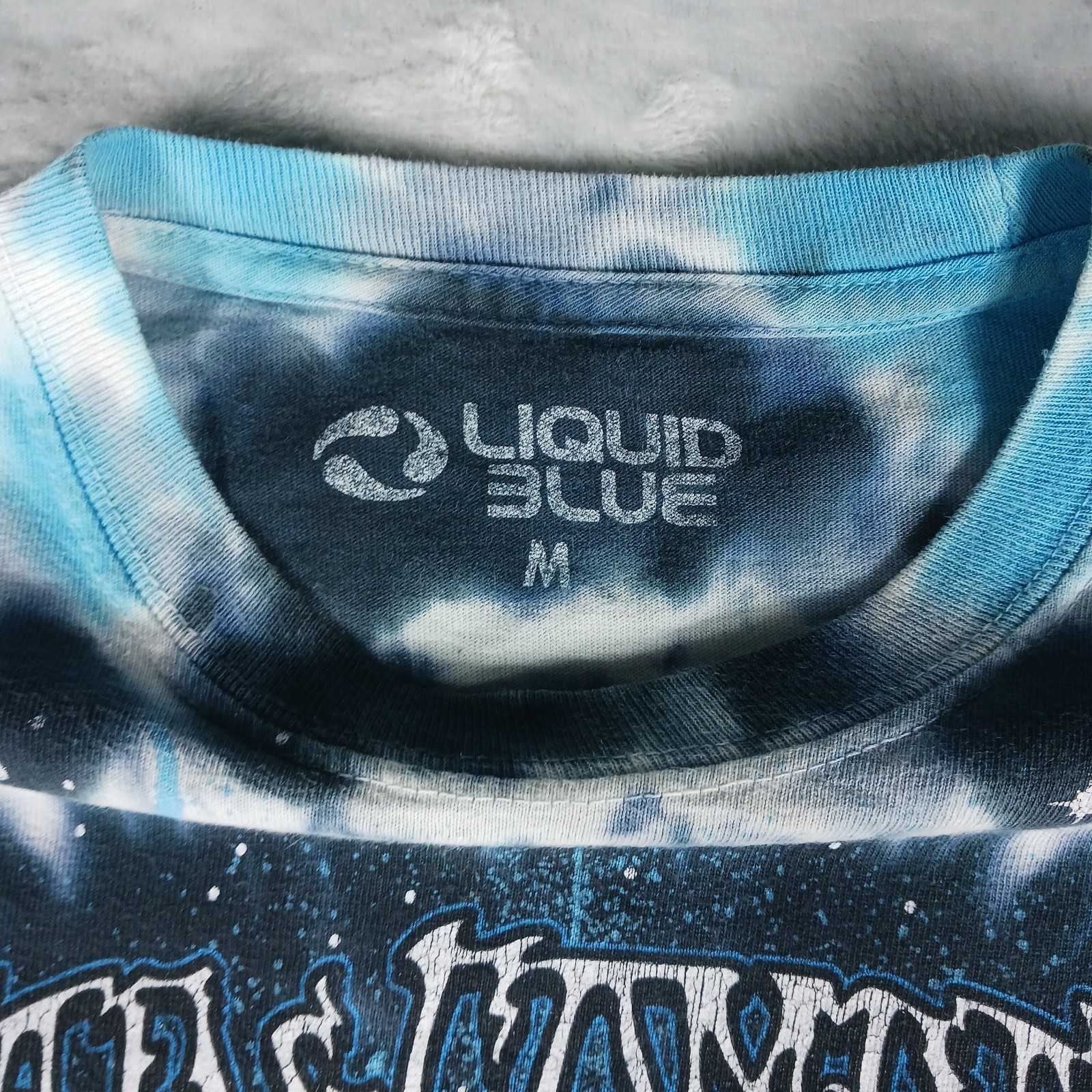 Grateful Dead & Company Liquid Blue 2021 Tour T Shirt Blue Tie Dye Size Medium gallery