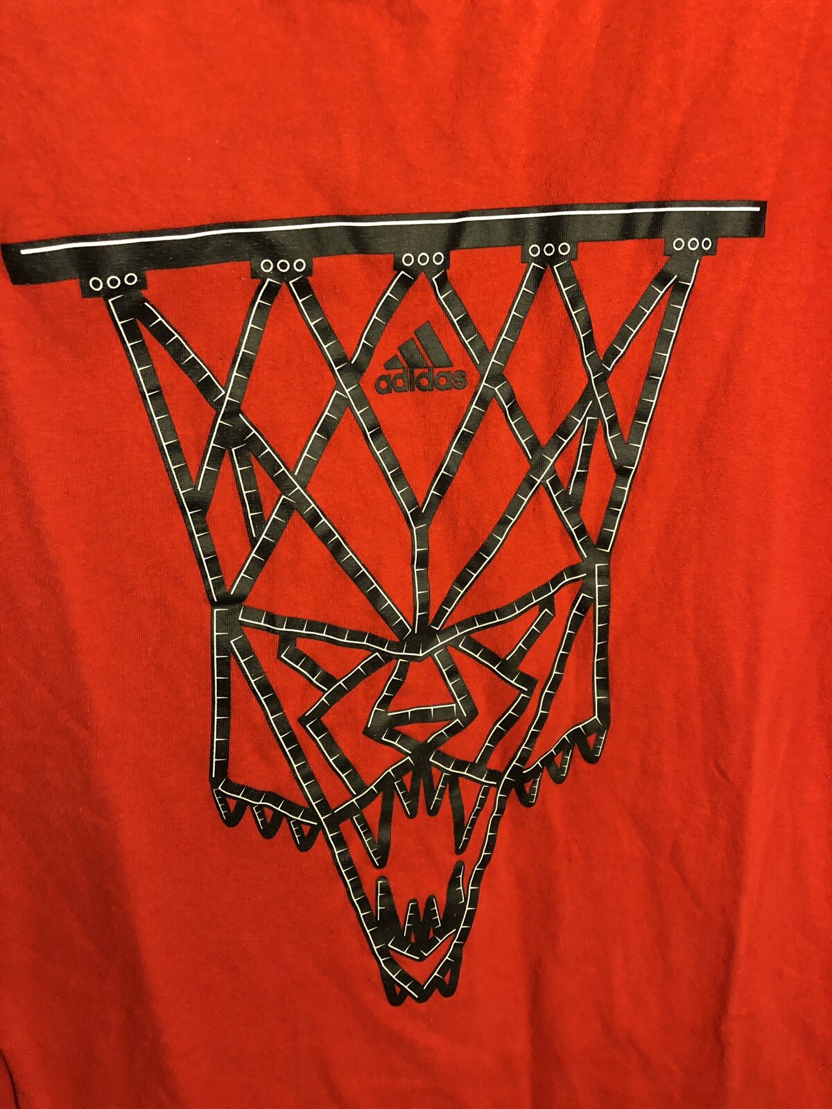 Men’s Adidas Basketball Hoop Net Graphic Athletic Performance Go To Tee Shirt M gallery