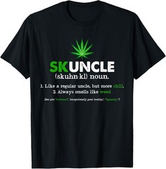 Funny Skuncle Weed Smoker Uncle Marijuana Lover Uncle Gift T-Shirt