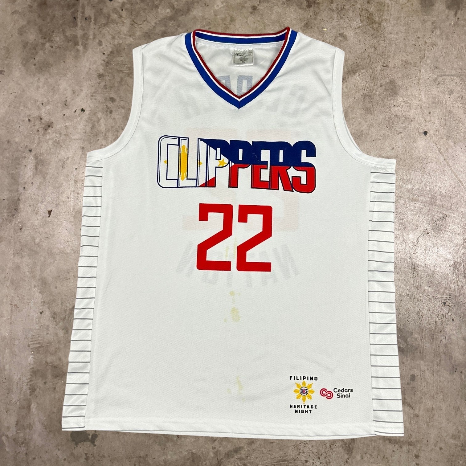 Los Angeles Clippers Jersey #22 Filipino Heritage Tank Top White Mens Size XL gallery