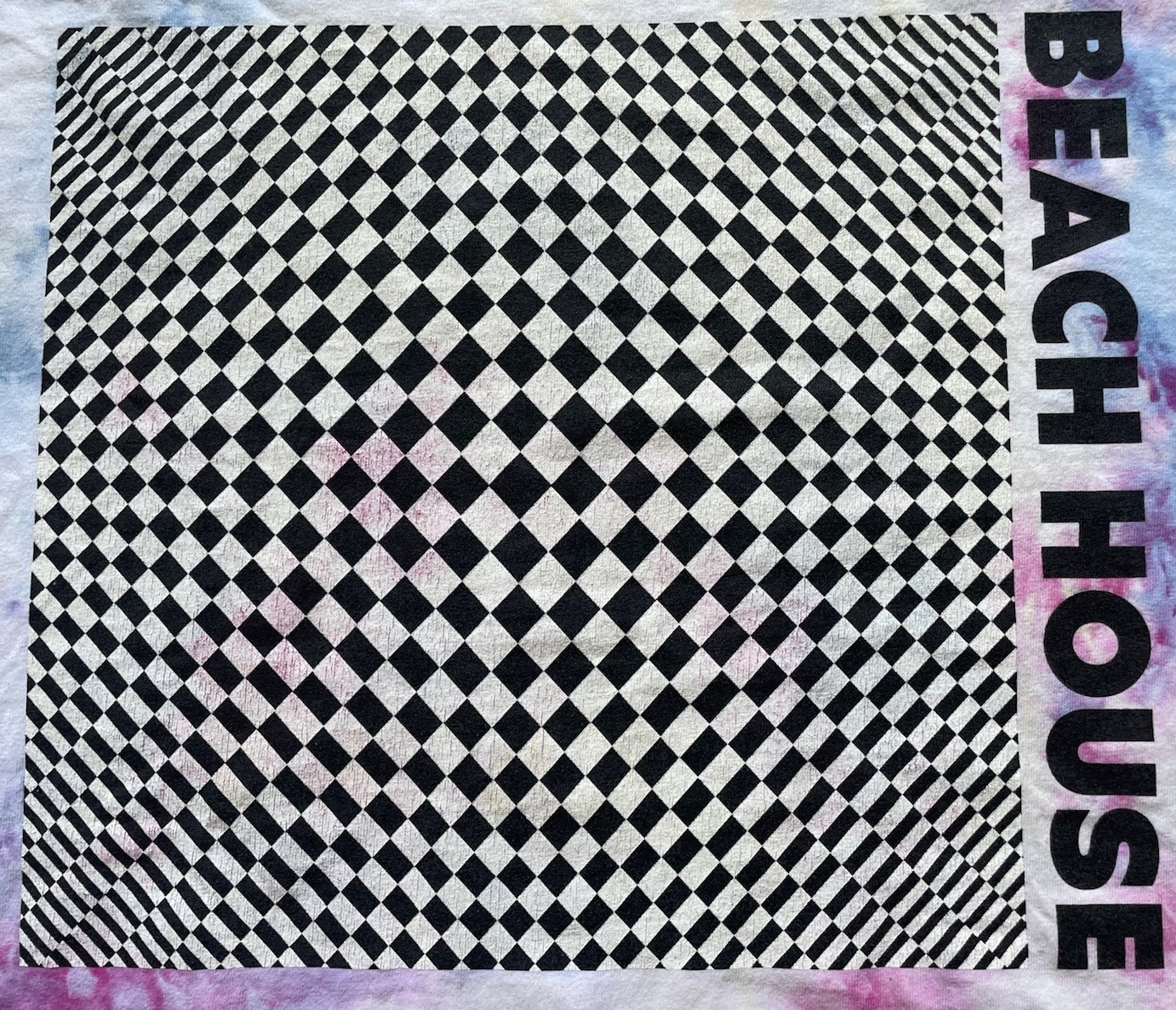 Beach House Band 7 Op Art Maison De Plage Tie-Dyed Band Tee, Men’s XL, Dream Pop
