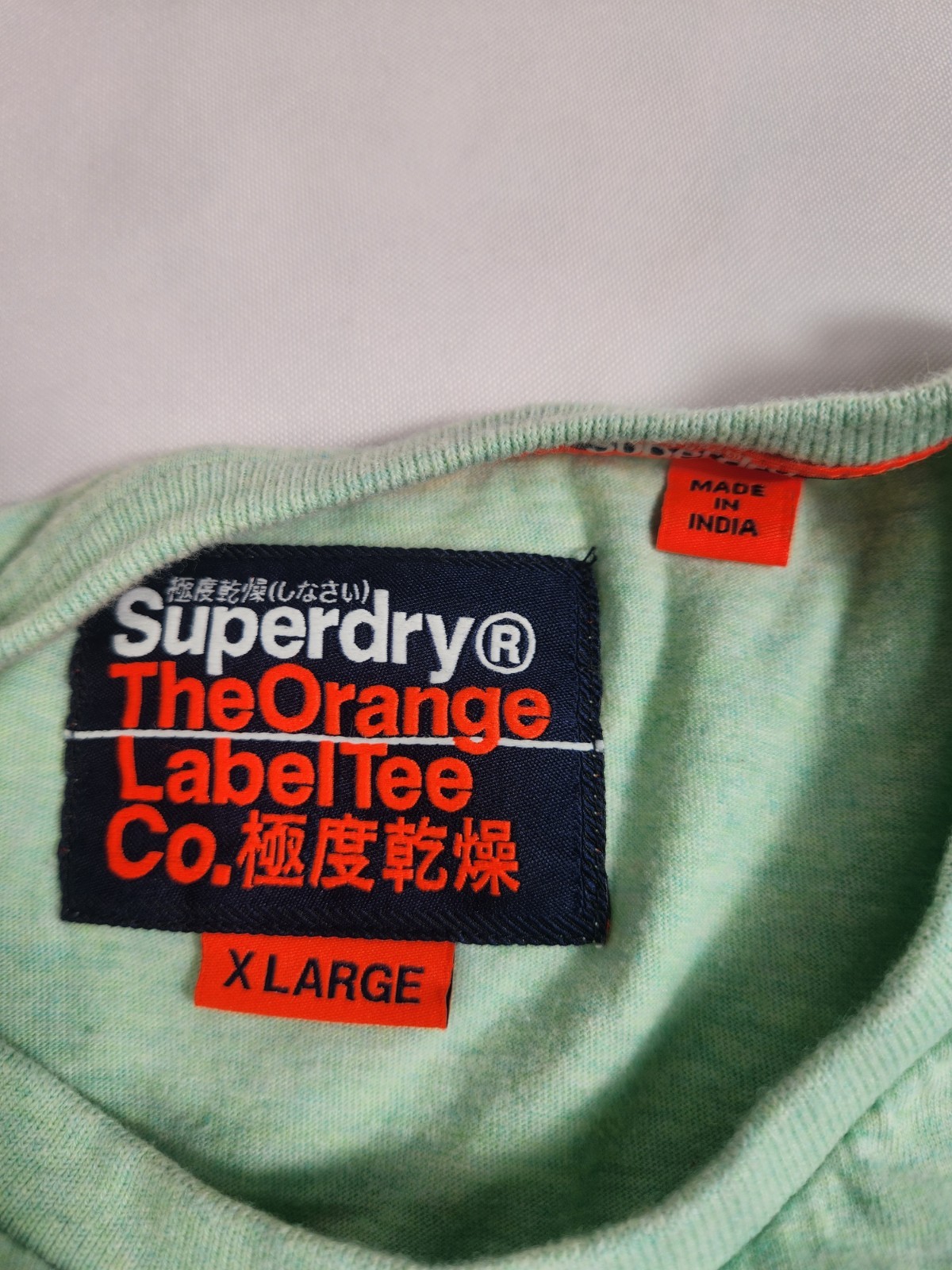 Superdry The Orange Label Shirt Men's Size XL Green Short Sleeve Embroidered Tee gallery