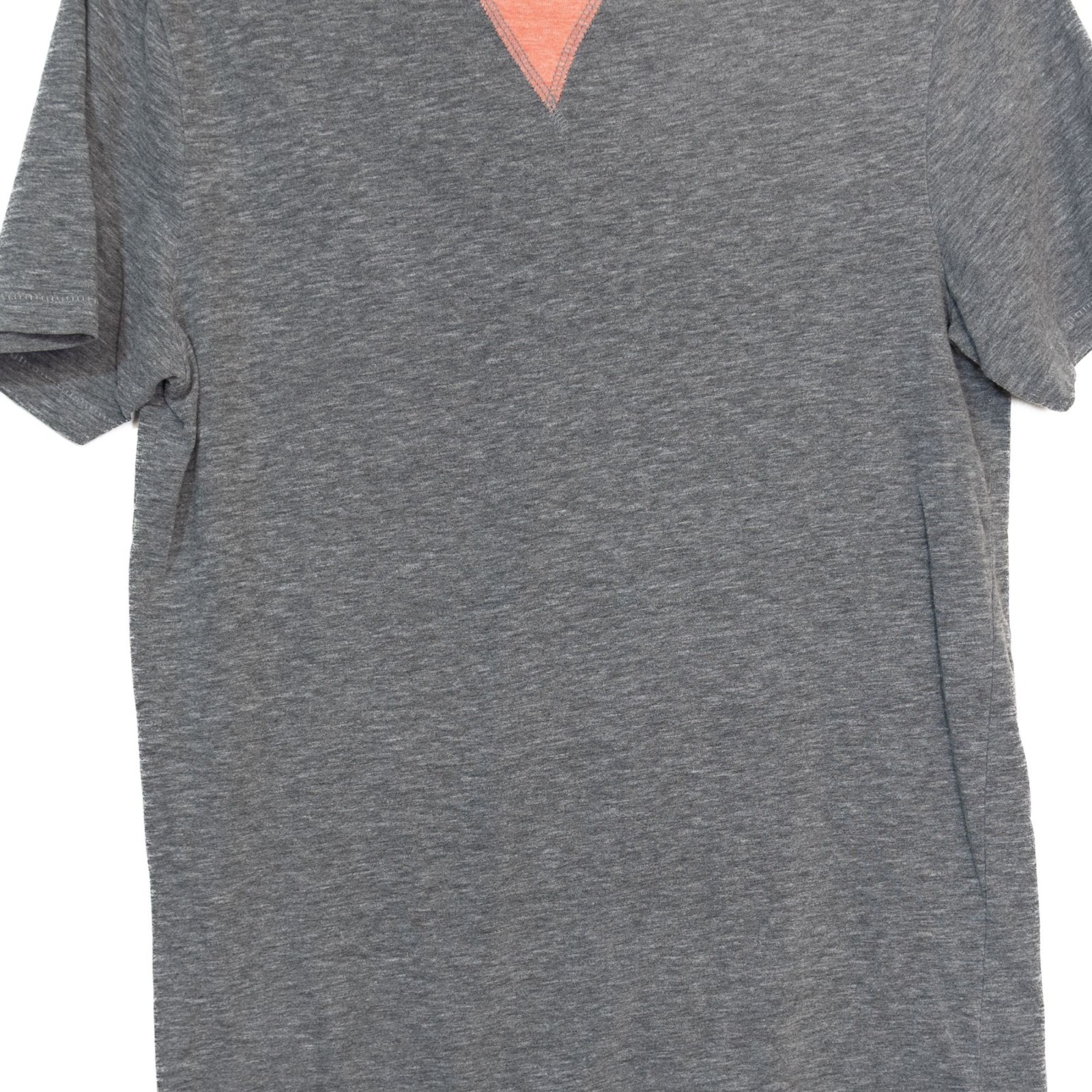 Arizona Jean Co. Size S Heather Gray & Coral Contrast Crew Neck Short-Sleeve gallery