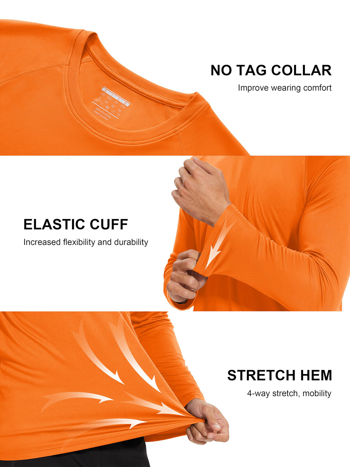 UPF50+ Men's Sun Protection Long Sleeve T-Shirt Quick Drying Performance Shirts gallery