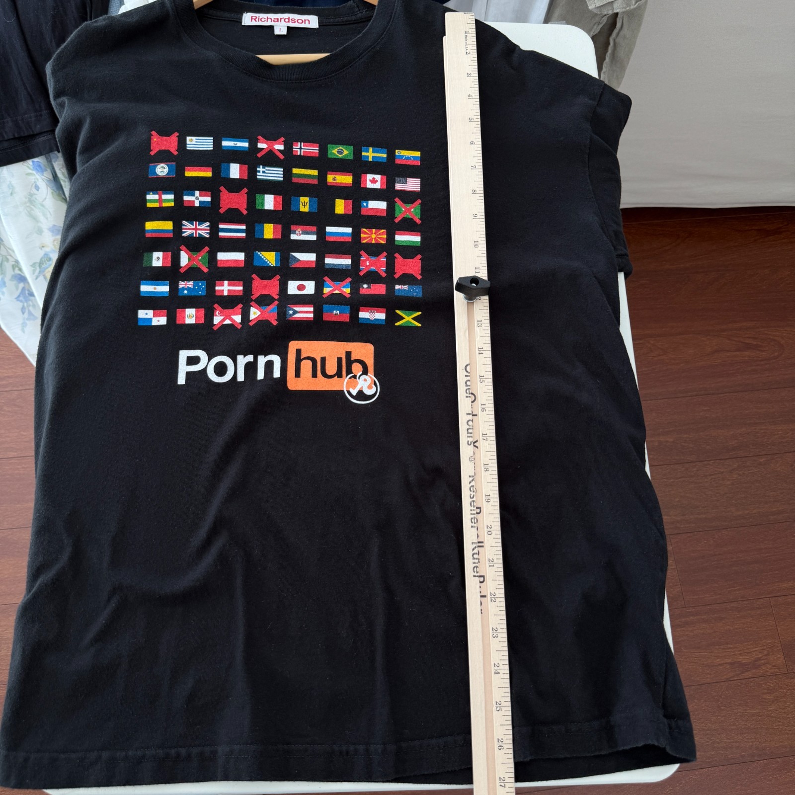 RICHARDSON X Pornhub Shirt Mens Large Black Banned In Pullover Capsule Release gallery