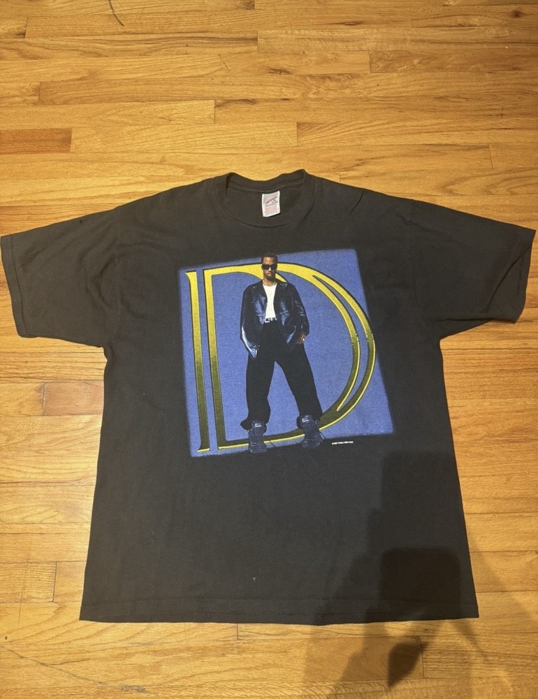 Stedman Puff Daddy Double-Sided Graphic Print Black Cotton Tee Men’s XL