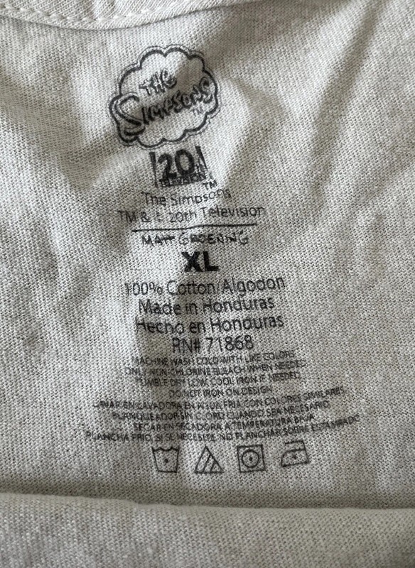 The Simpsons 20th Century Fox Bart Simpson 16 Characters Beige T-Shirt Mens XL gallery
