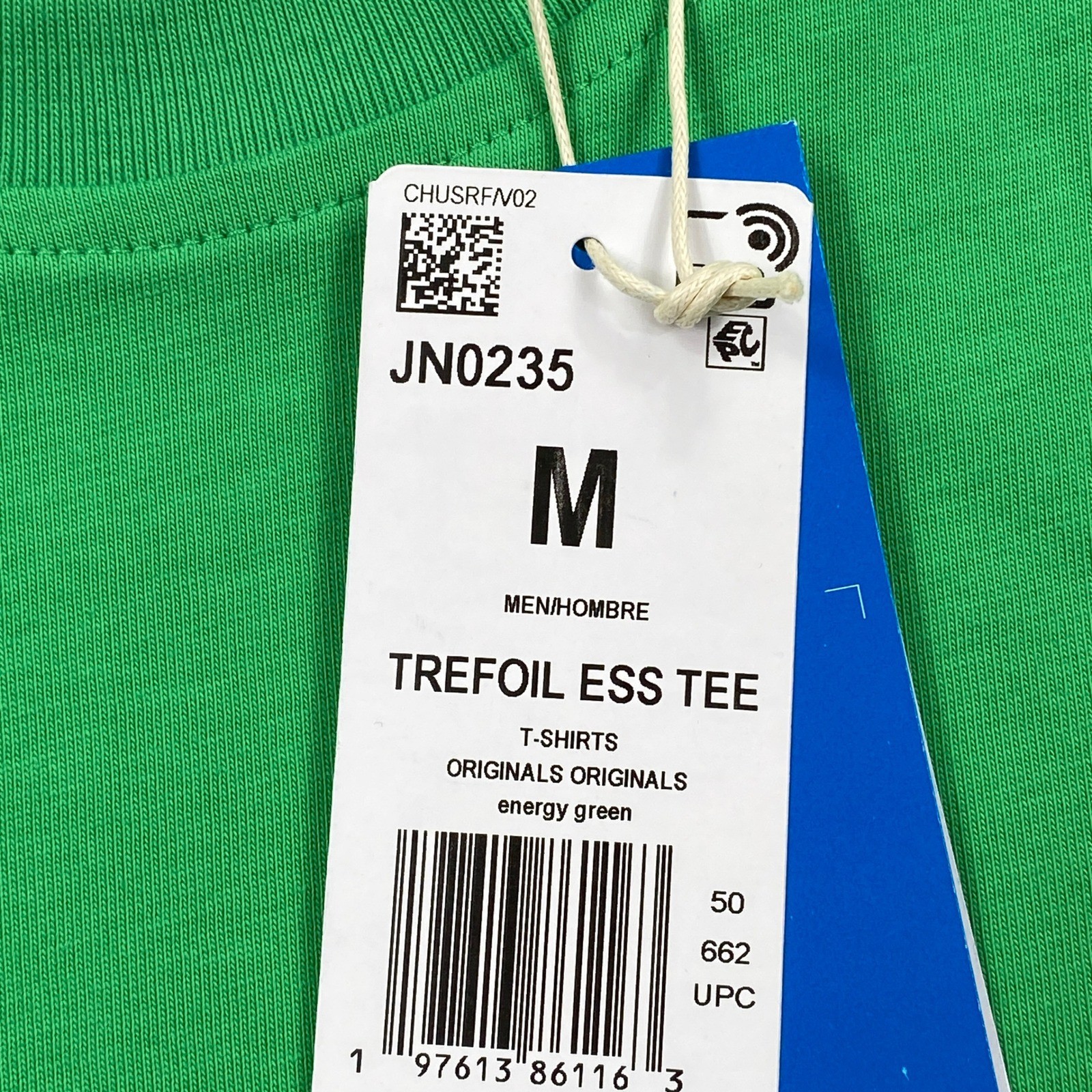 Adidas Men Trefoil Ess Tee Energy Green Short Sleeve T Shirt Size M gallery