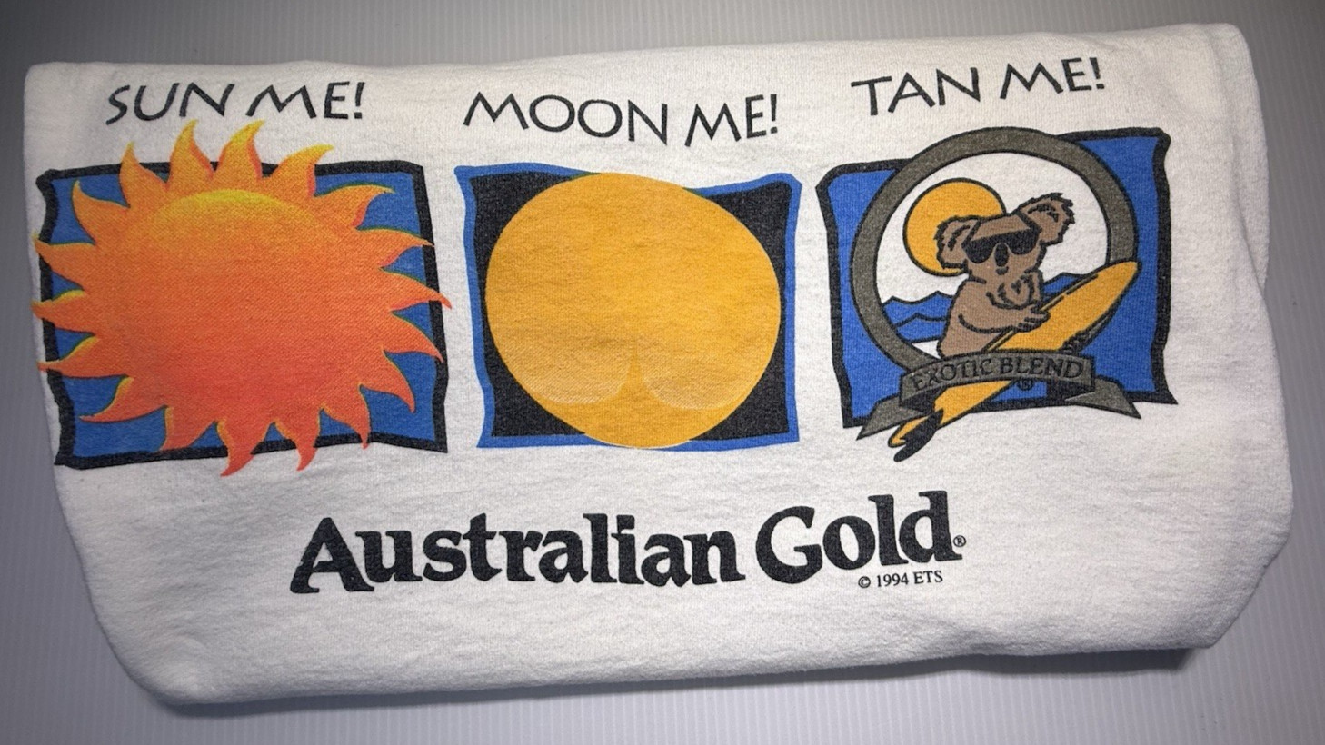 VTG Australian Gold Koala Sun Screen T Shirt Large Sun Moon Tan Single Stitch gallery