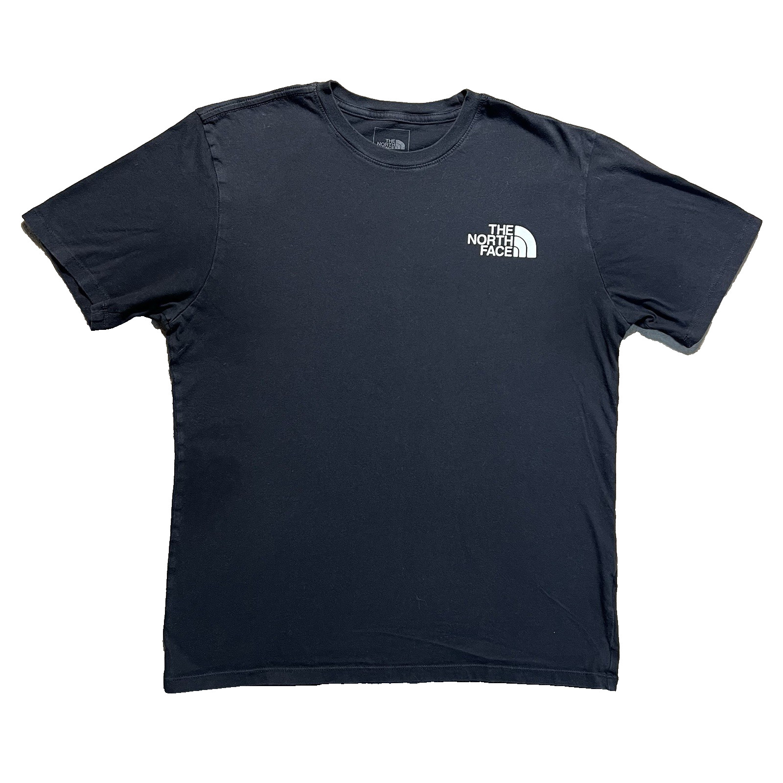 The North Face T Shirt Mens M Black Double Sided Big Logo Hiking gallery