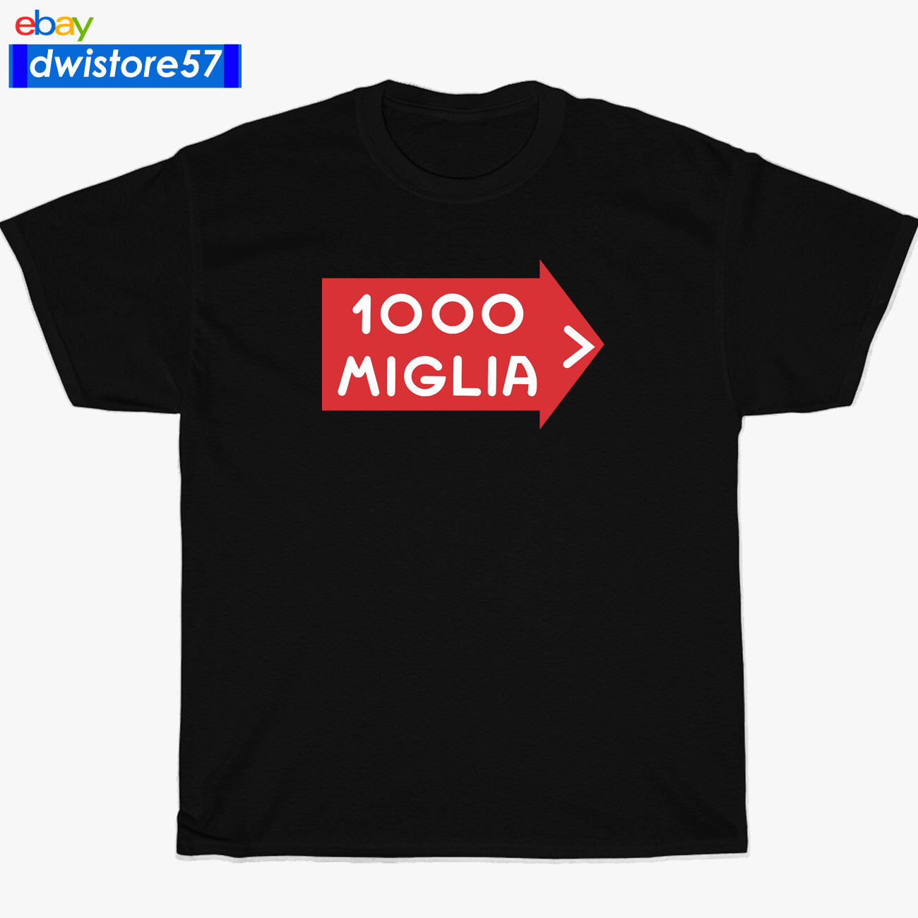 New Mille Miglia Logo Black/Navy/White/Sport Grey T-Shirt S-5XL gallery