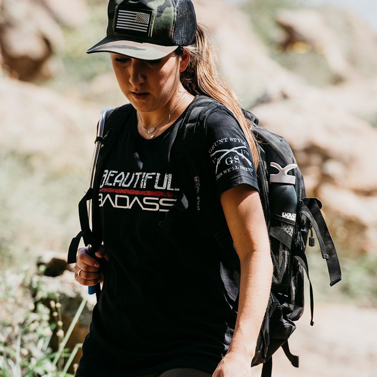 Grunt Style Women's Beautiful Badass T-Shirt - Black gallery