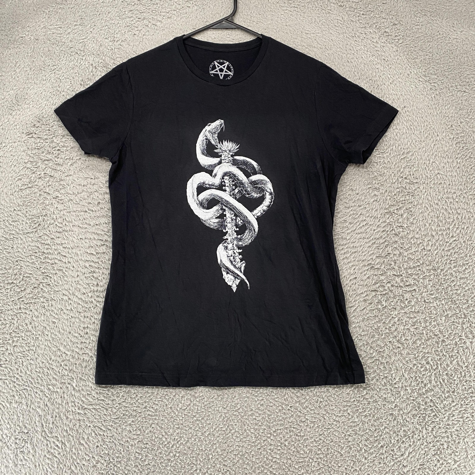 Forbidden Alchemy Shirt Mens XL Black Snake Spine Graphic Occult Goth Tee Alt gallery