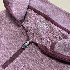 J Crew Factory 1/4 Zip Pullover Men’s Medium Red Performance Stretch Mock Neck