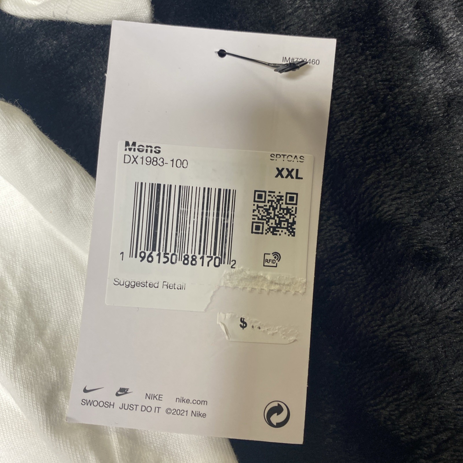 nike sportswear t shirt mens xxl White Chest Swoosh DX1983-100 New Tee gallery