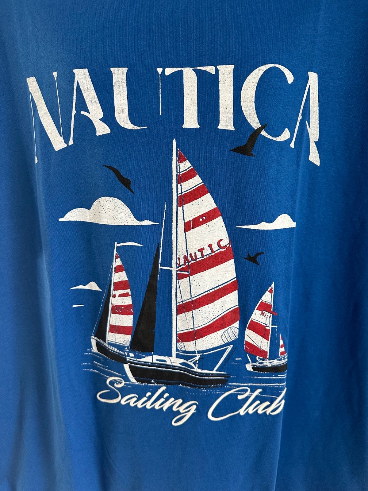Nautica B&T Olympic Blue Nautica Sailing Club Graphic S/S T-Shirt Size 4XL,XXXXL gallery