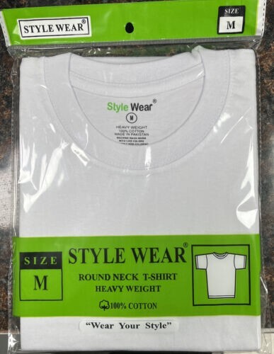 STYLE WEAR T-SHIRTS 3 IN PACK  9 DIFFERENT SIZES AND COLOR