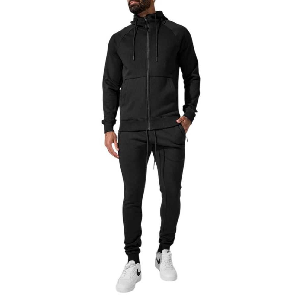 Jordan Craig Fleece Zipper Men's Hoodie Black 8890H-BLACK gallery