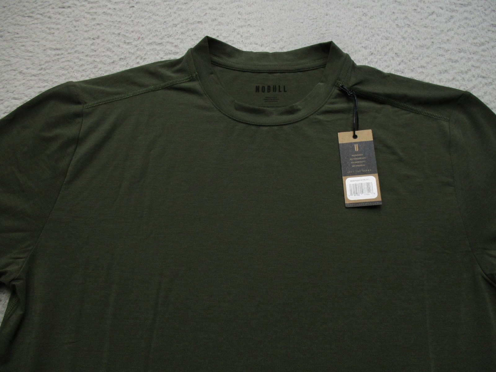 NOBULL Shirt Mens L Green Lightweight Stretch Crewneck Athletic Training Tee gallery