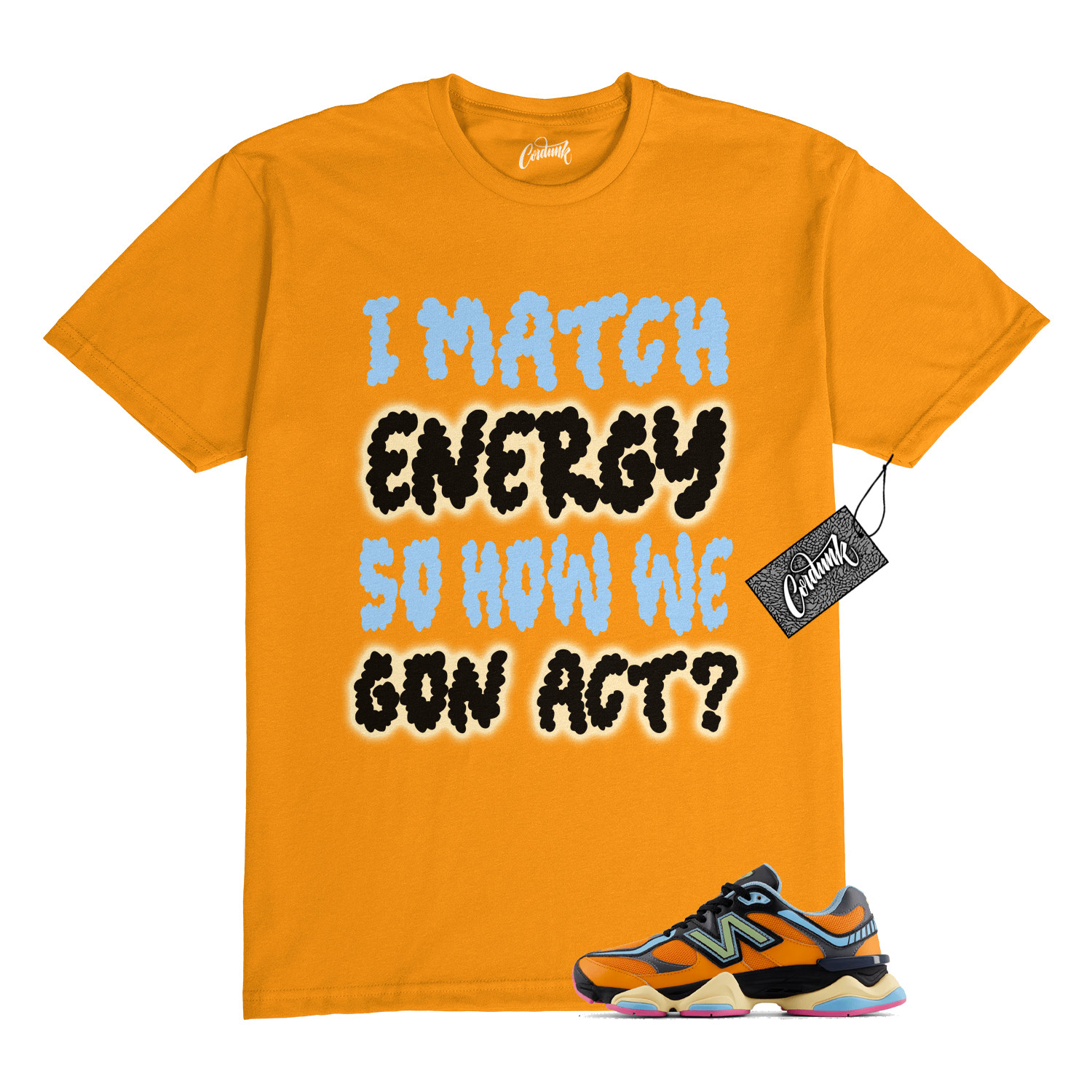 9060 Sun Glow Team Sky Blue Orange Black T Shirt to Match MATCH gallery