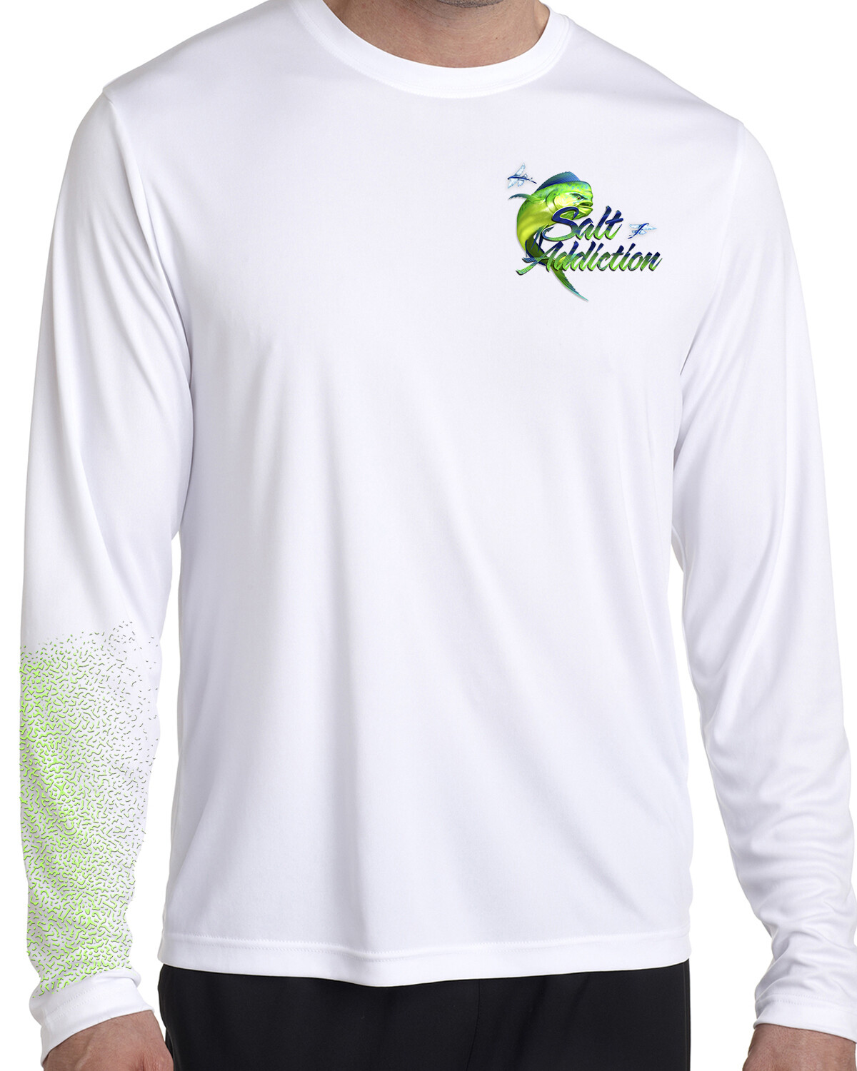 Salt Addiction t shirt long sleeve performance microfiber fishing 50+ Mahi gallery