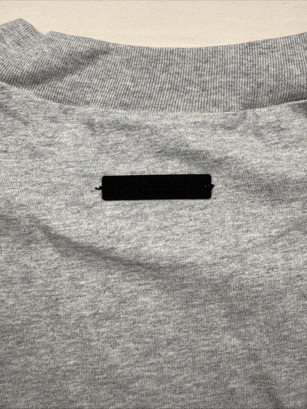 ESSENTIALS Fear of God Gray Jersey Logo Crew Neck T-Shirt OVERSIZED LARGE gallery