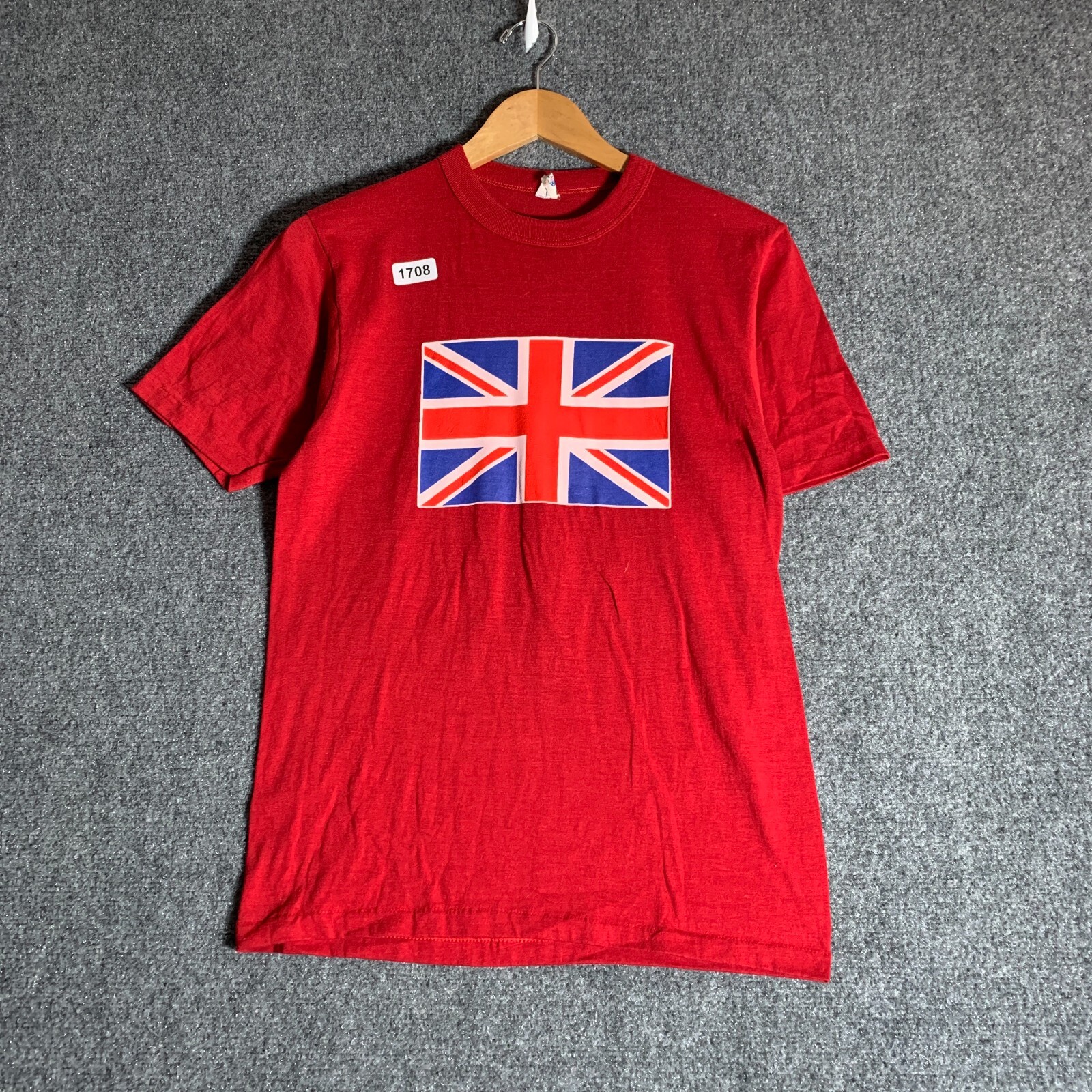 United Kingdom Shirt Adult Size Large Red Short Sleeve Men's Tourist 90's gallery