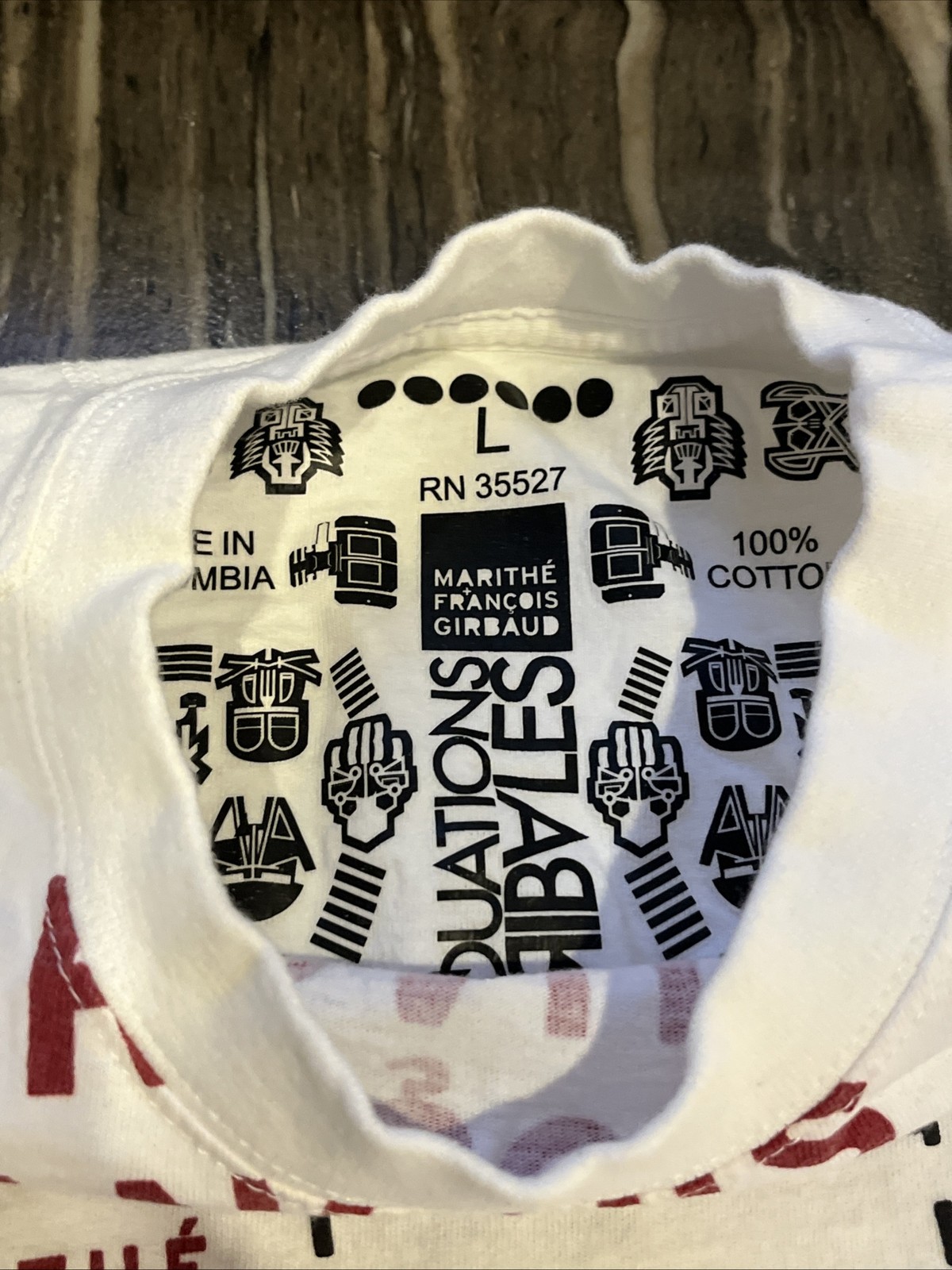 Marithe Francois Girbaud Y2K Tee Shirt Mens Graphic Equations Paris France Large gallery