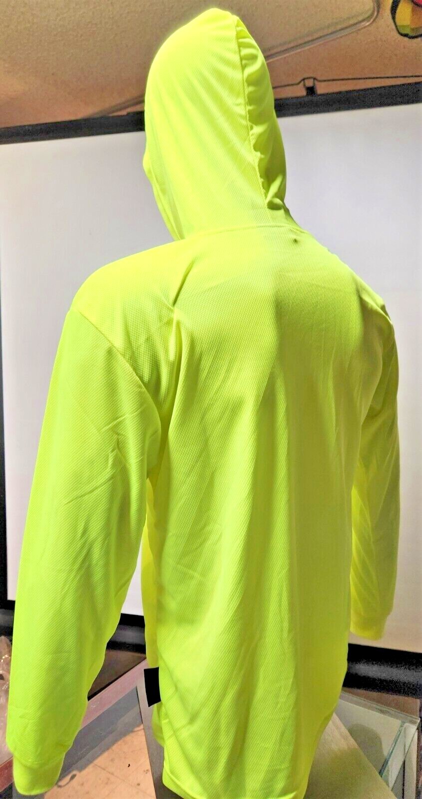 Hi Vis Long Sleeve Safety Shirt With Hoodie, Quick Dry Polyester Birdeye mesh gallery