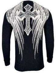 Xtreme Couture by Affliction Men’s Thermal Shirt Dagger Skull