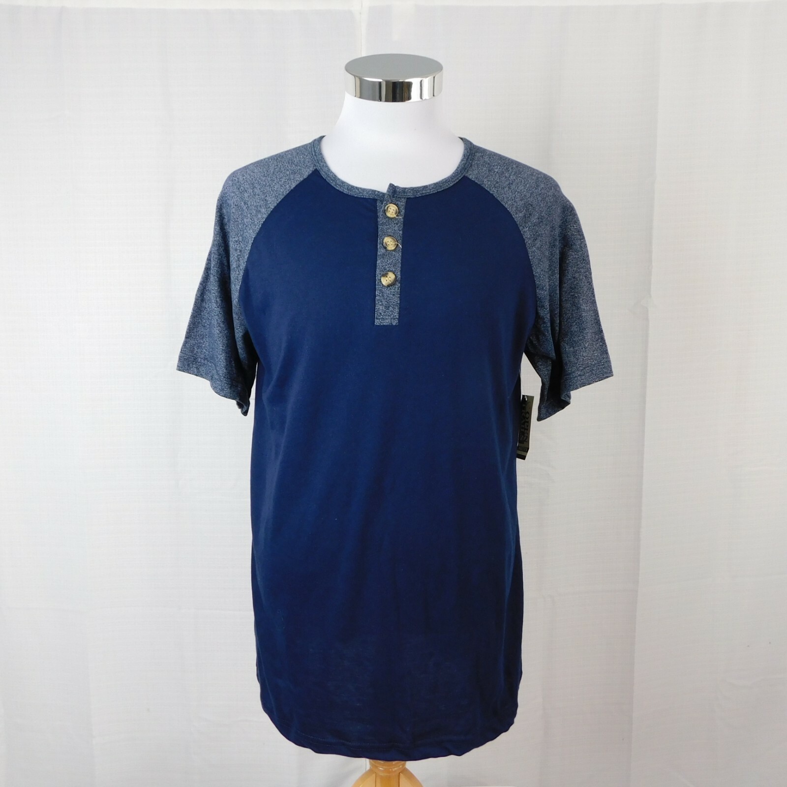 Open Trails Men's Short Sleeve Cotton Blend Henley T-Shirt Navy, XL #1522 gallery