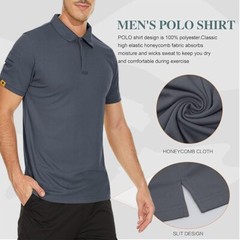Tactical Quick Dry Mens Polo T-Shirt Combat Short Sleeve Team Work Casual Shirt