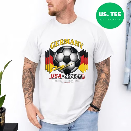 Germany FIFA World Cup 2026 Fan T-Shirt Soccer Graphic Tee Custom Football