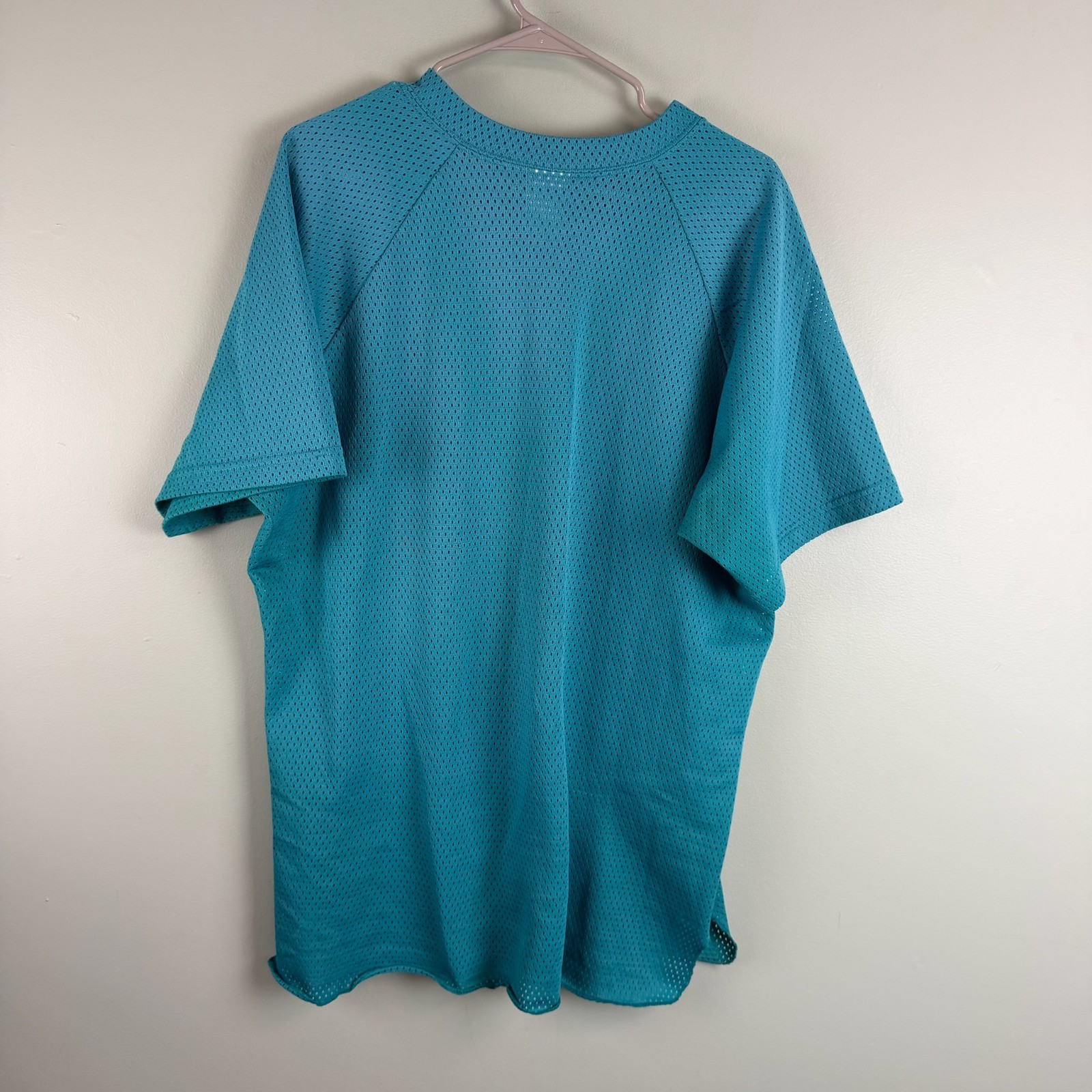CCM Teal Green Short Sleeve Jersey Adult XL Vintage Light Marks Blank 90s Unique gallery