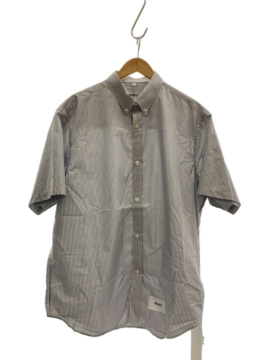 WTAPS CTPL.BROADCLOTH.TEXTILE.COOLMAX Short Sleeve Shirt 4 Cotton NVY Stripe gallery