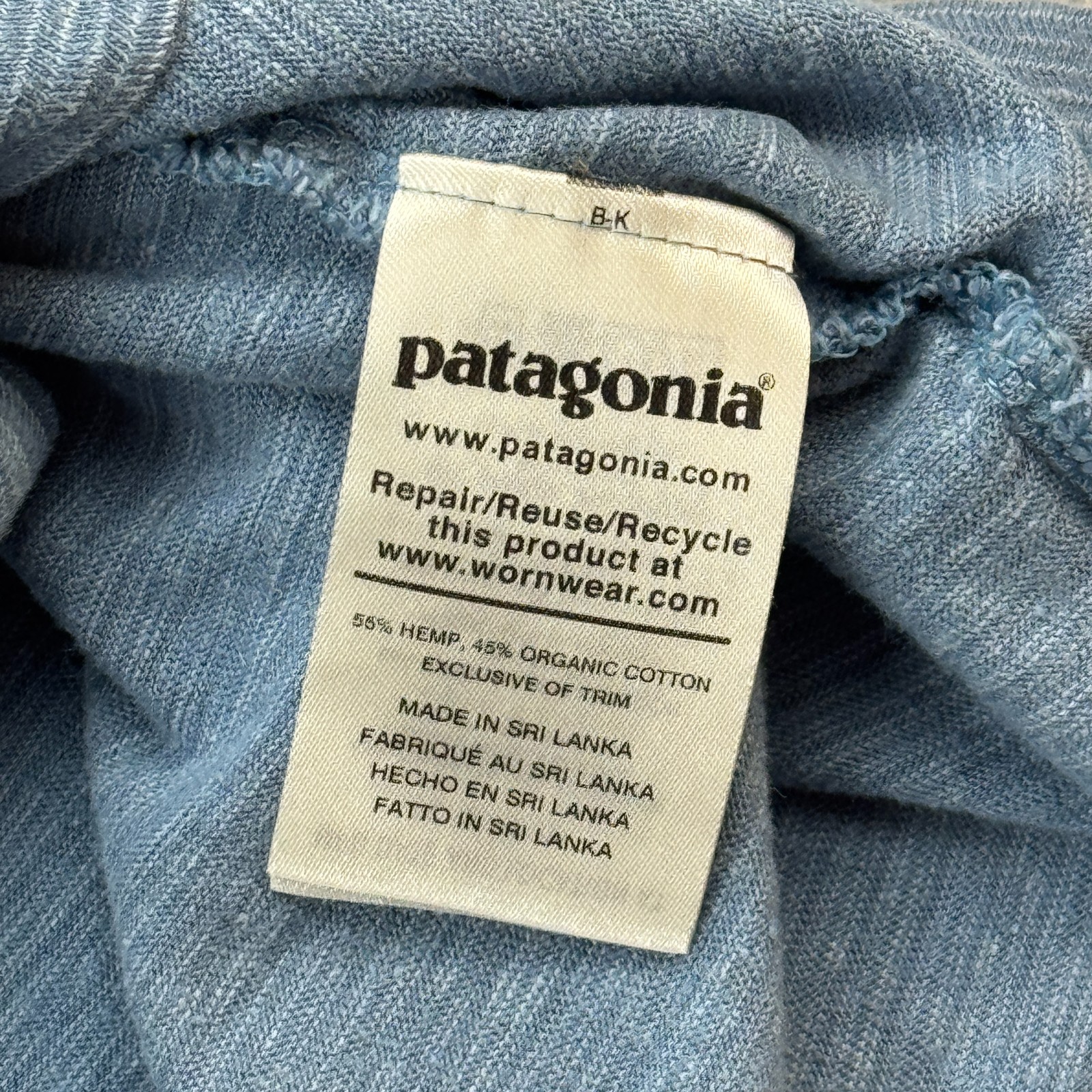 Patagonia Shirt Medium Blue Pocket Tee Striped Short Sleeve Casual Cotton 52600 gallery