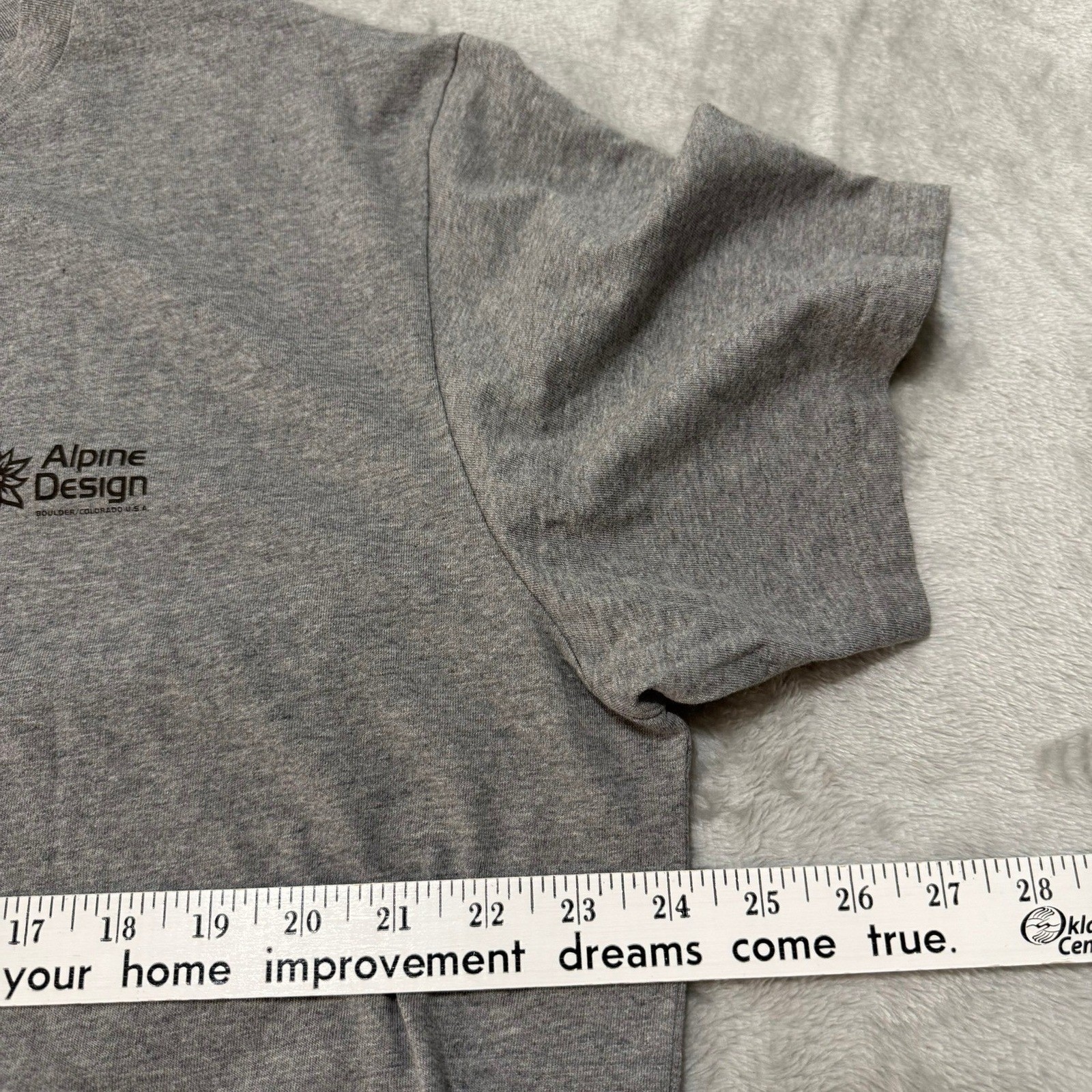 Alpine Design Mens XL T-Shirt Gray Rocky Mountains Colorado Hiking Gorpcore New gallery