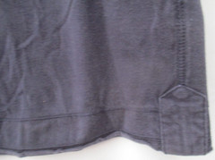 7 DIAMONDS 1/4 BUTTON BACK DESIGN SHORT SLEEVE BLUE COTTON T-SHIRT SIZE L