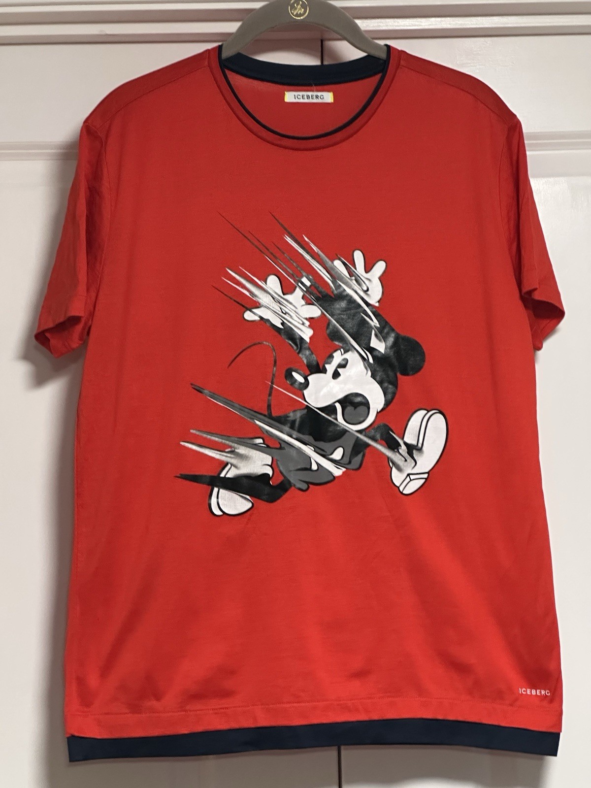 Iceberg, Men’s Mickey Mouse Tshirt, Red, Size Large gallery