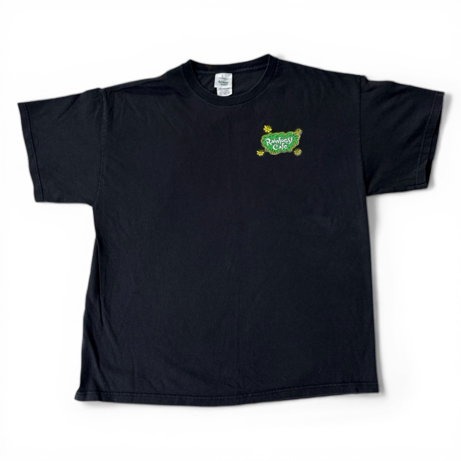 Rainforest Cafe Orlando T Shirt Black Your Pad Or Mine Frog XL Vintage 90's gallery
