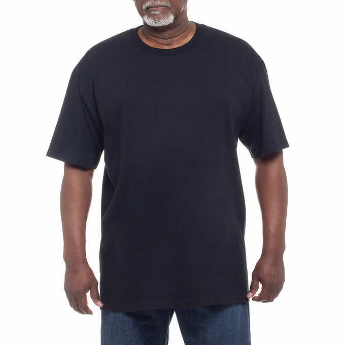 Kirkland Men's 6-pack Black 100% Cotton Crew Neck T-shirt FREE SHIPPING! gallery
