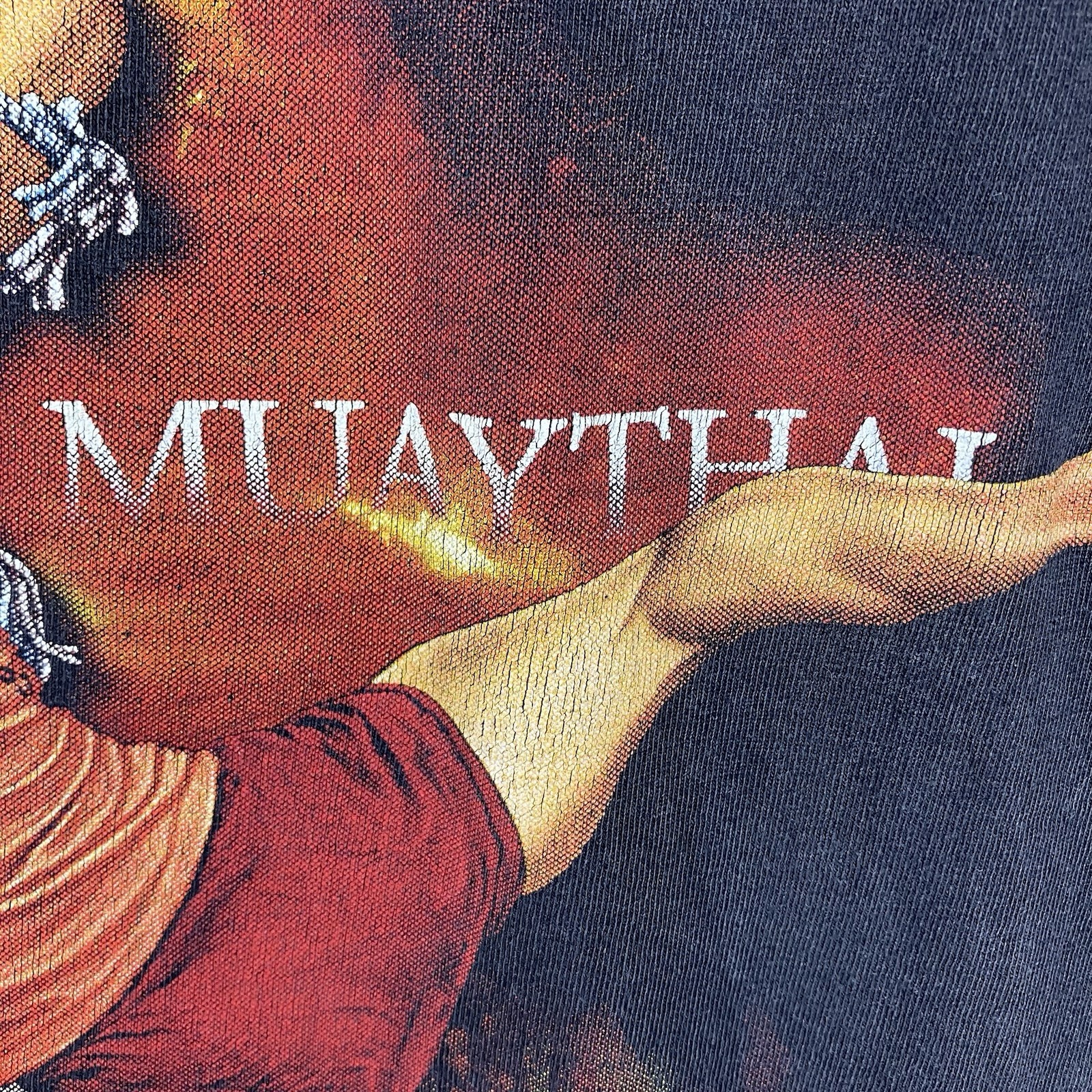 Vintage Rare Muay Thai Shirt Large Boxing Kickboxing UFC MMA Wrestling Thailand gallery