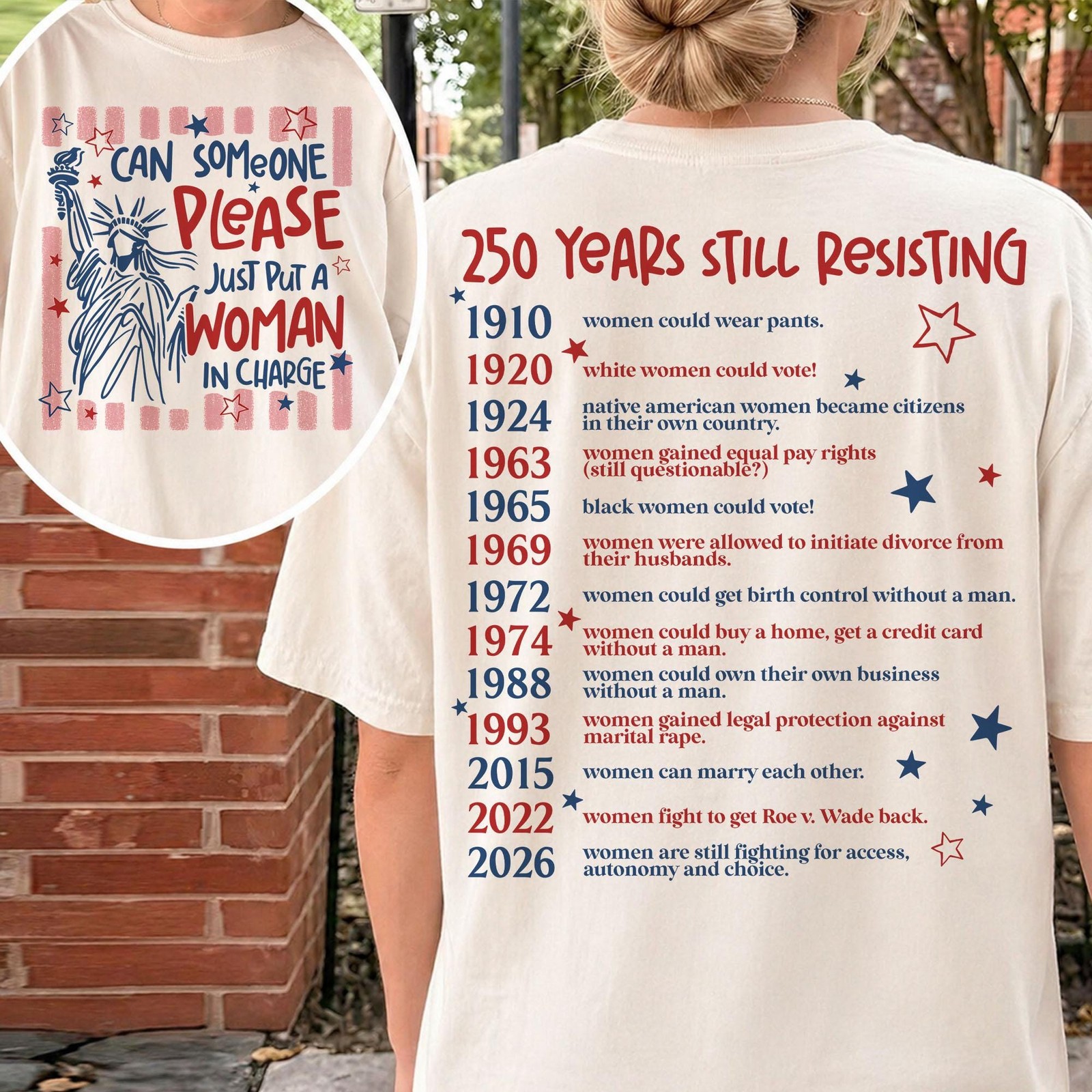 Put A Woman In Charge Shirt Feminist 4th of July Protest Tee